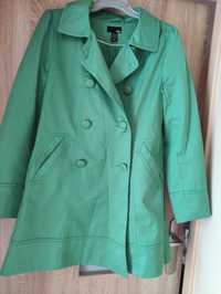 Płaszcz wiosenny, prochowiec zielony rozmiar 42