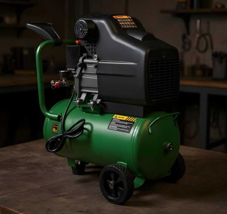 Kompresor Olejowy Jednotłokowy Sprężarka Powietrza 24 Litry Solidny