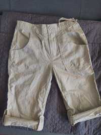 Szorty spodnie długie krótkie lniane len 122 128 chłopięce