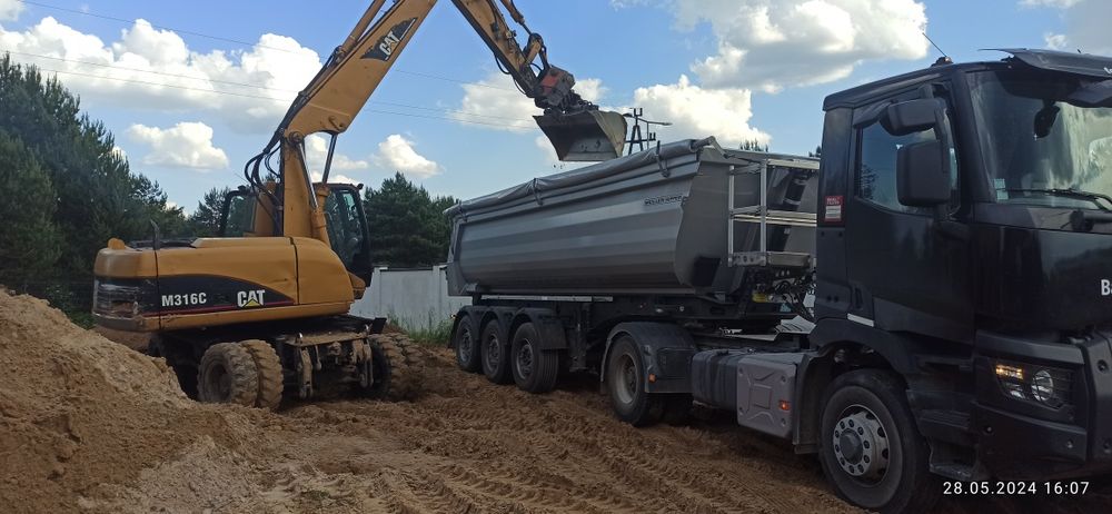 Usługi koparką usługi transportowe ziemia gruz piasek