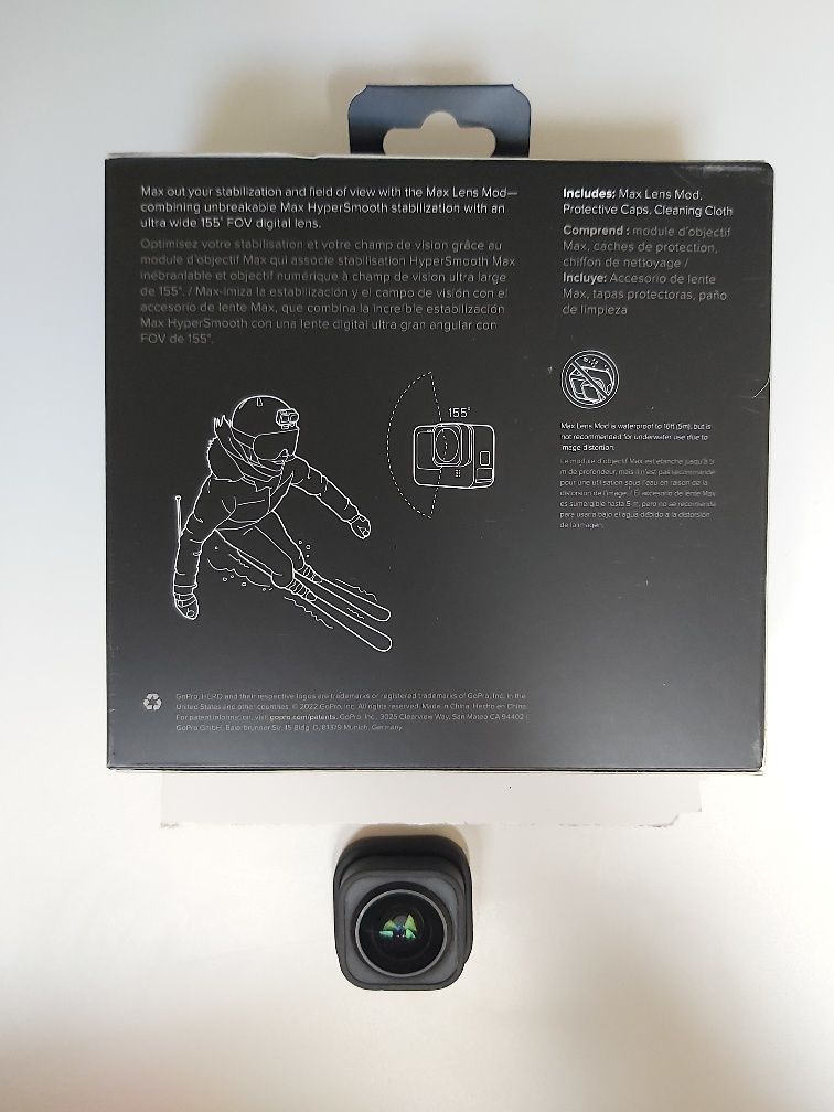 GoPro hero 10, max lens mod i akcesoria
