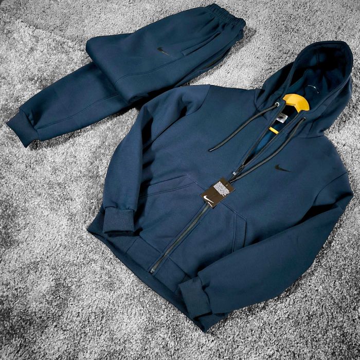 Зимовий чоловічий спортивний костюм Nike синій