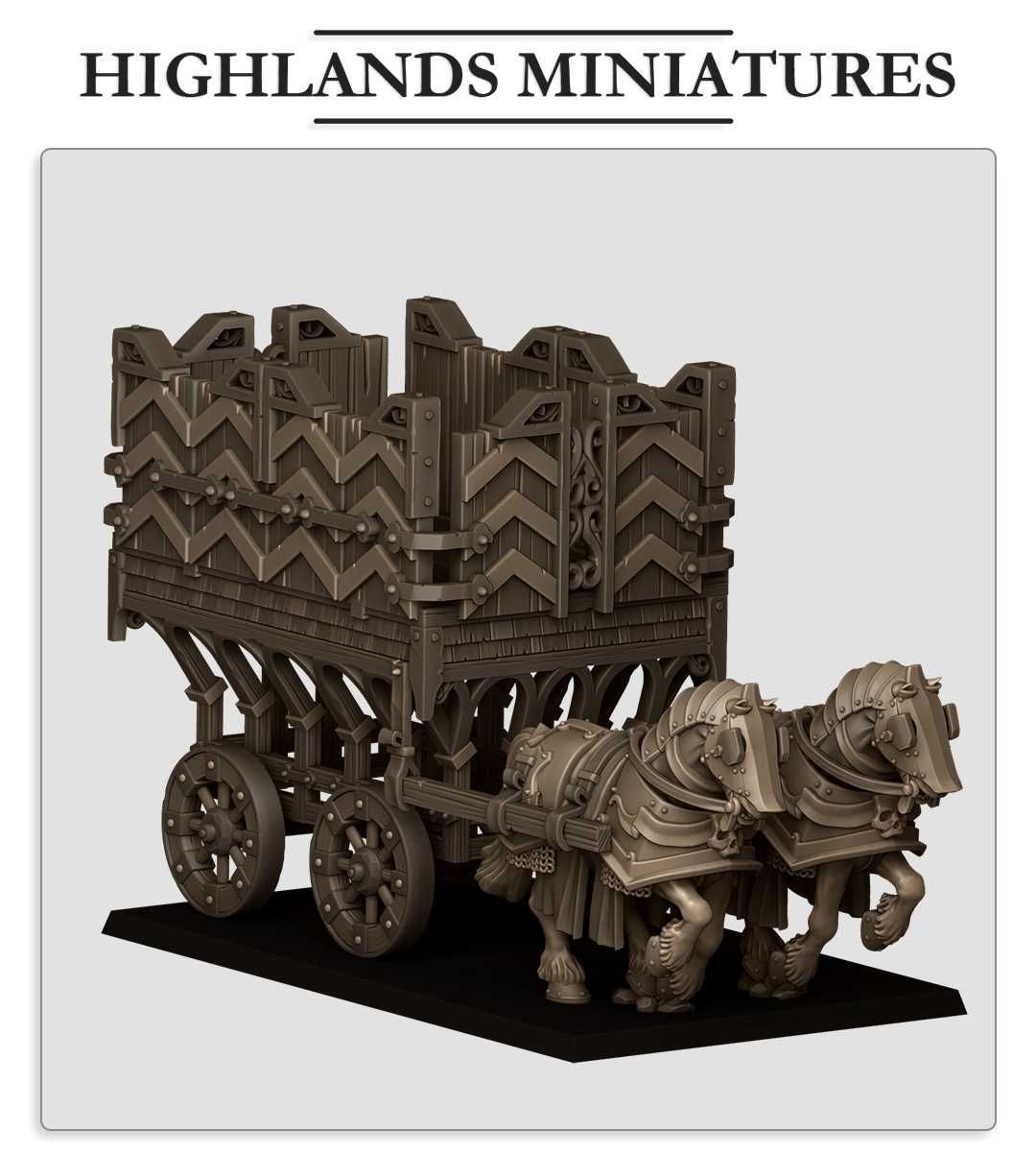 Sunland Armoured Wagon z Załogą - ToW WFB AoS - Highlands x1 + x6 crew