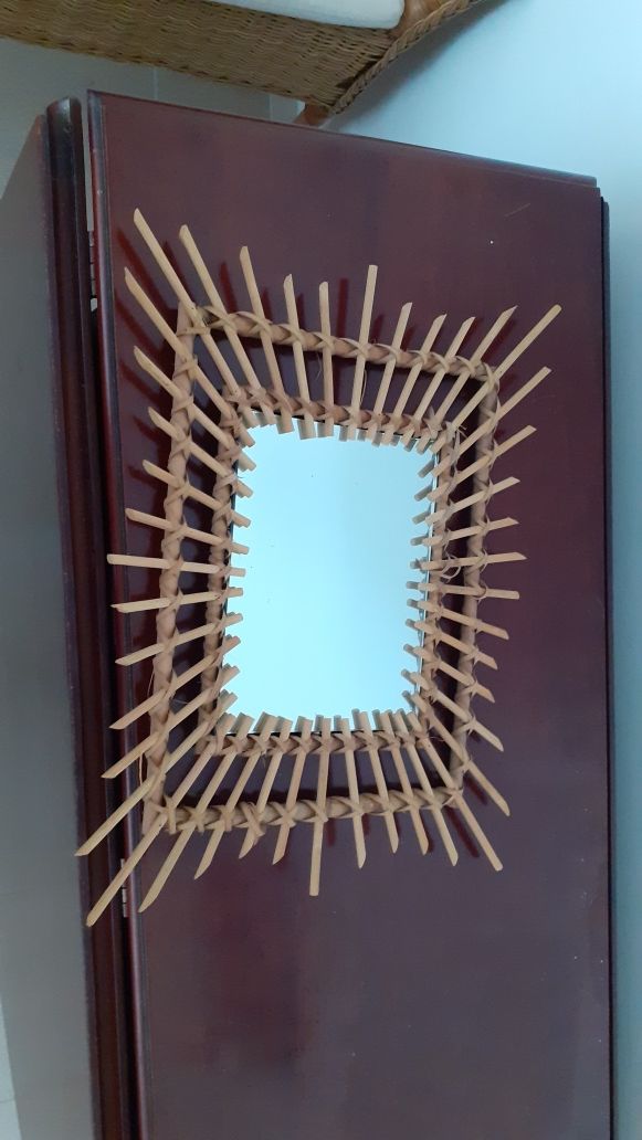 Espelho retangular bambu