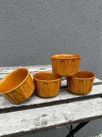 Brązowe ceramiczne miseczki- 4 szt