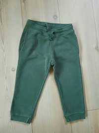 H&M spodnie dresowe 92 khaki zielone ciepłe pants next