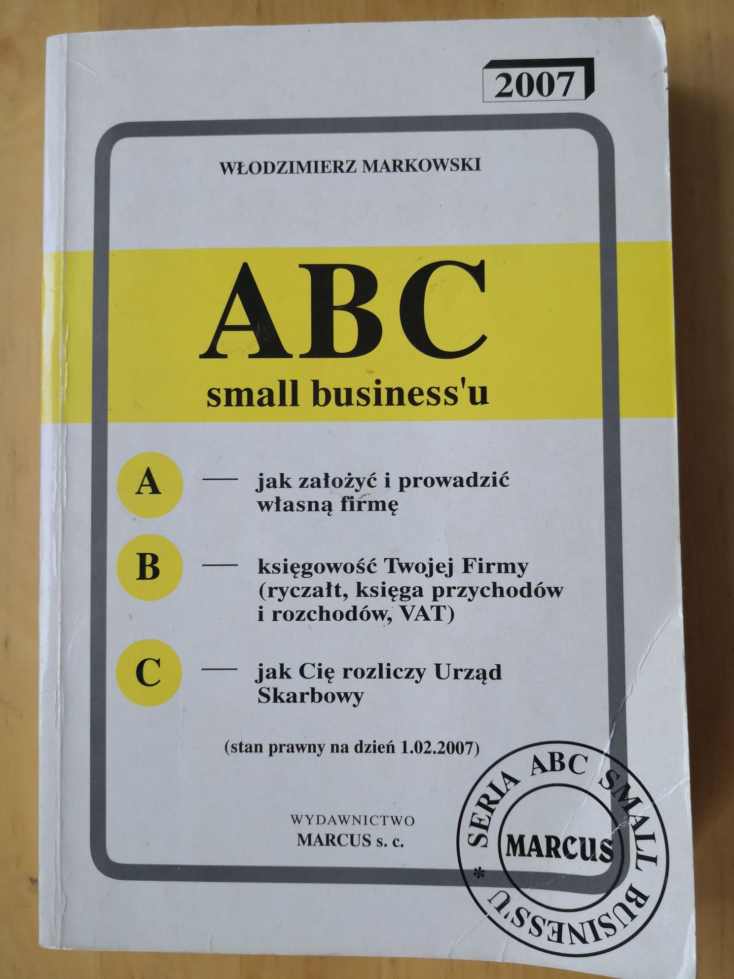 Książka ABC small business's Włodzimierz Markowski
