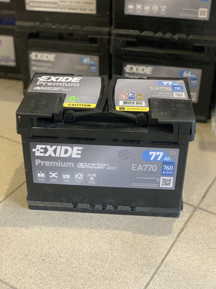 Аккумулятор EXIDE Premium carbon boost 2.0 64А 77 100Ач 45Ah на авто