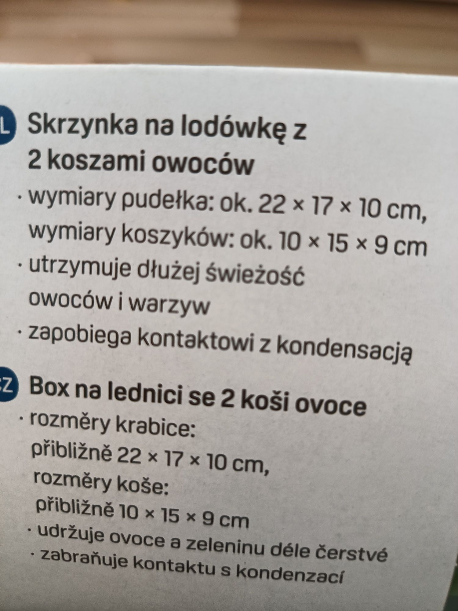 Zestaw pojemników do lodówki