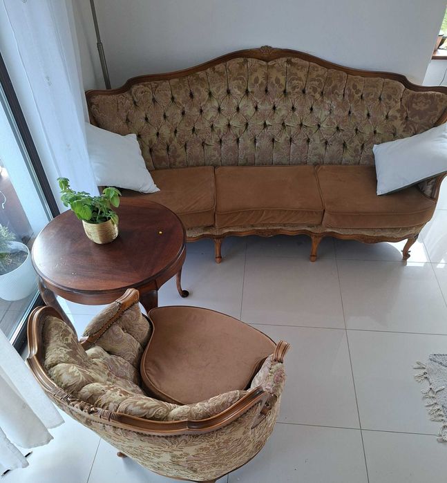 Sofa i 2 fotele zestaw ludwiki