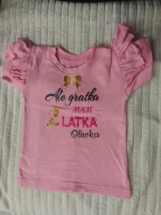 Koszulka "Ale gratka mam 2latka . Oliwka. "