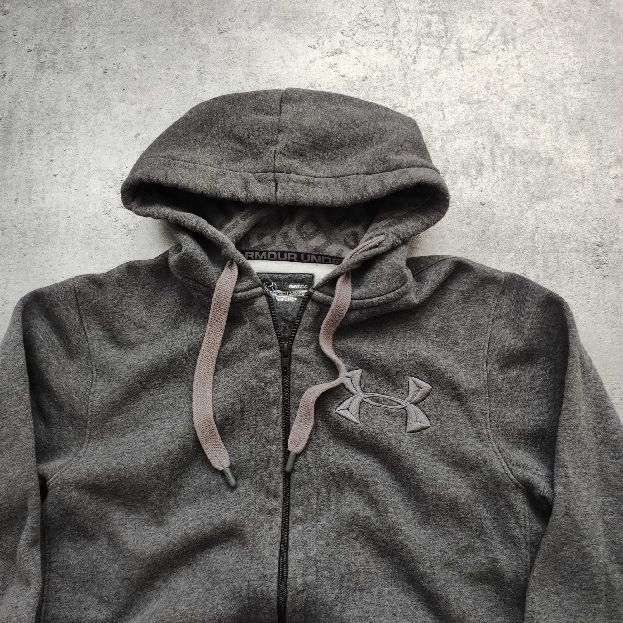 MĘSKA Bluza Rozpinana Sportowa z Kapturem Under Armour Gym Active Haft