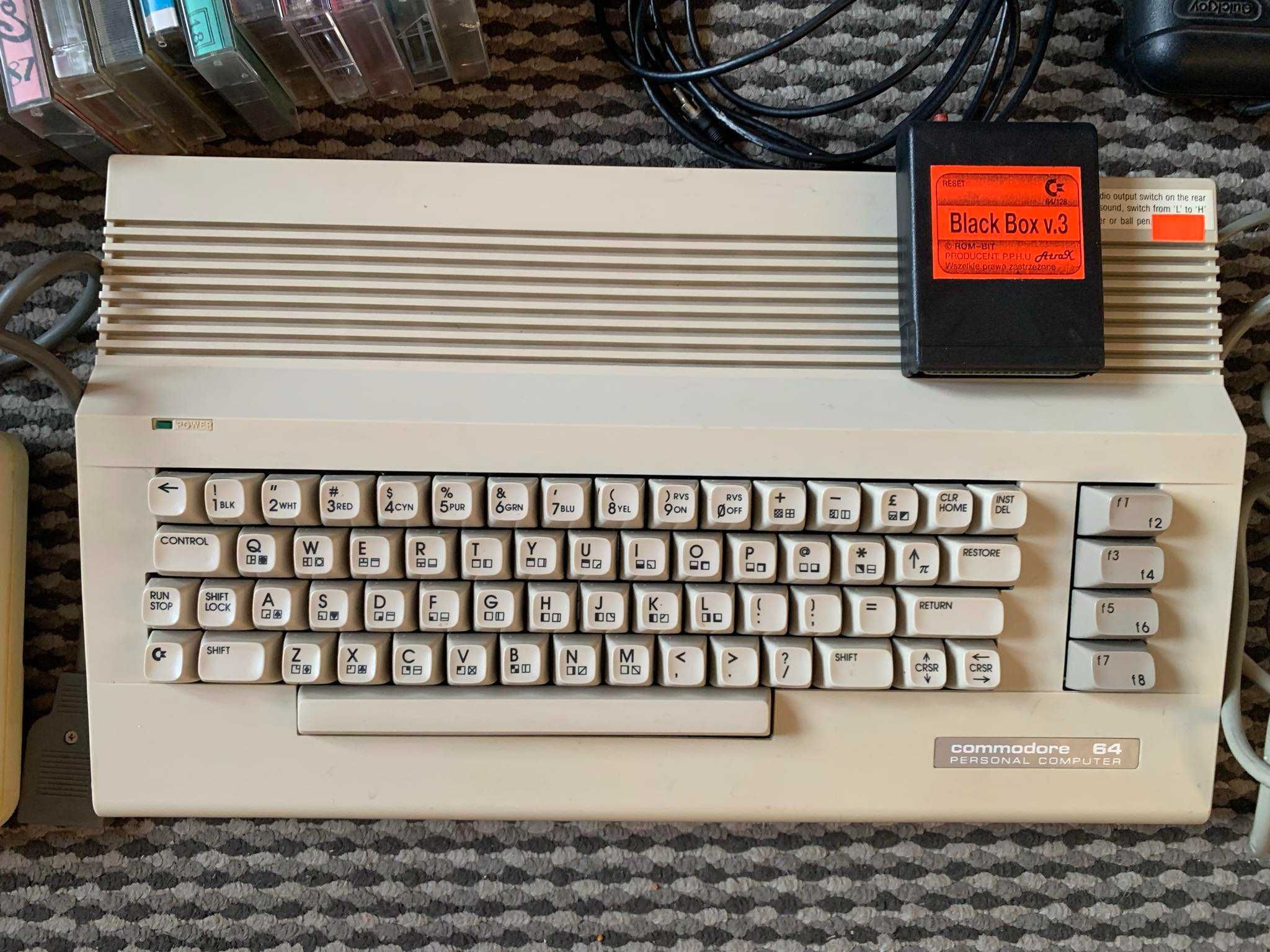 Commodore c64 wielki zestaw +joystick + gry