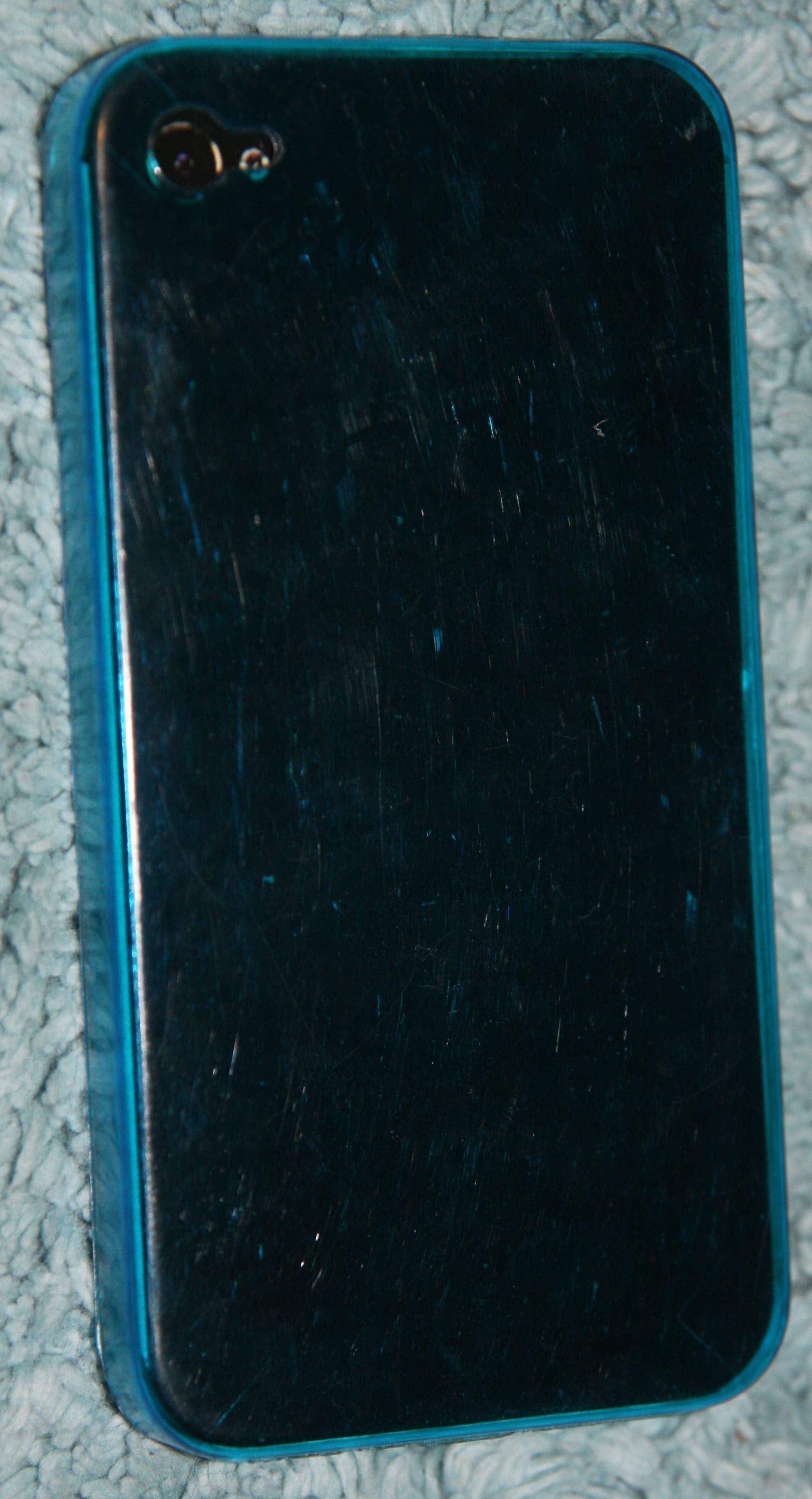 etui iPhone 4/4s plecki plastikowe przeżroczysty niebieske