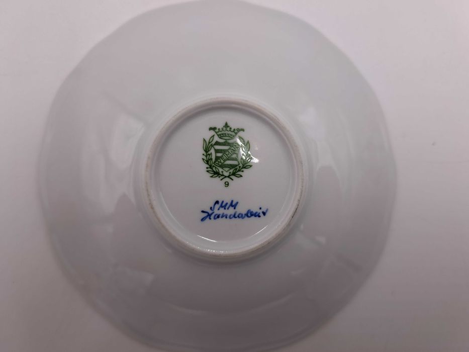 Filiżanka espresso przedwojenna Weimar 1924 złocenia kwiaty