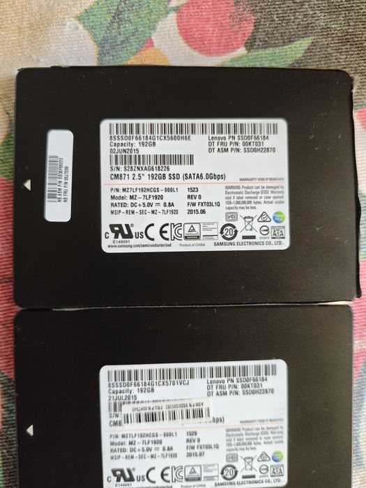 Discos SSD Lenovo 192gb