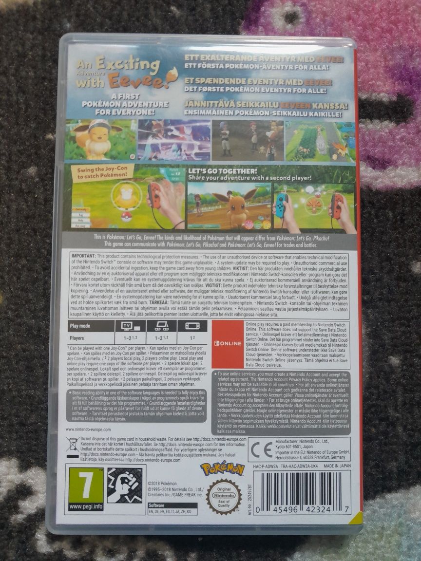 Pokemon Let's Go Eevee! + pokeball plus