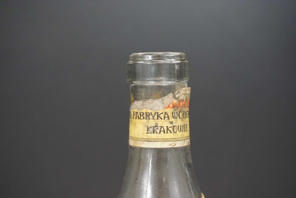 Butelka przedwojenna Kordjał Kordiał Kraków 1939 Winiak Parowa Fabryka