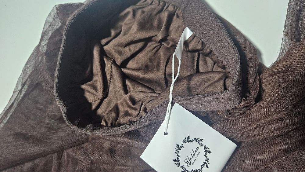 Спідниця колір шоколад фатин, one size від М до XL