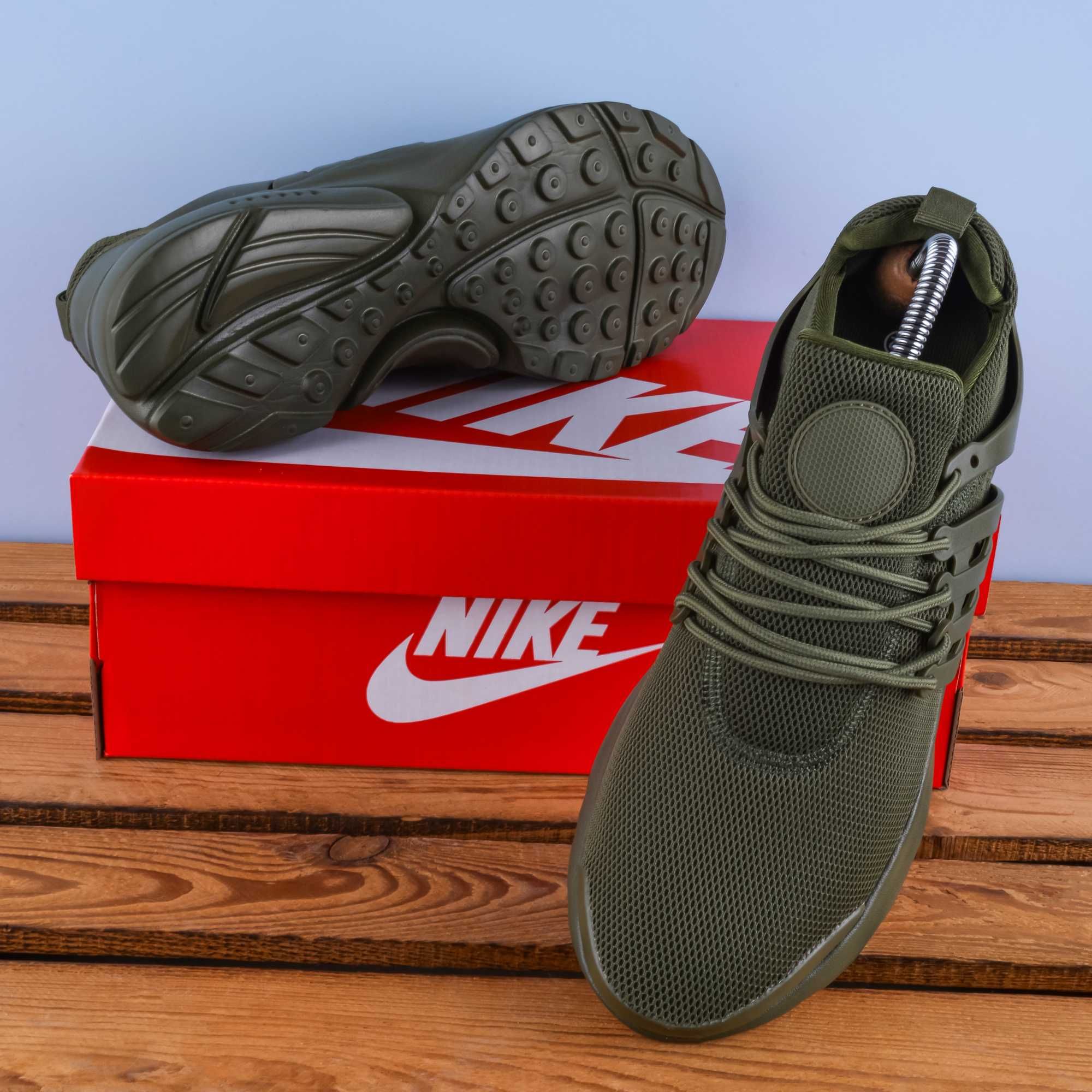 (1773) Чоловічі Кросівки у стилі Nike Presto колір хакі (41-45) найк
