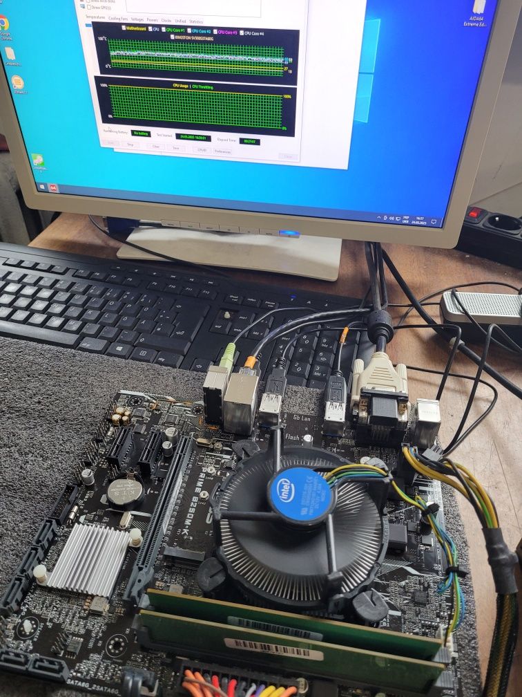 Комплект s1151 ASUS B250M-K + i5-6600K материнка і процесор