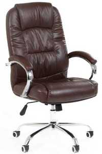 Крісло офісне коричневе, чорне механізм аніфікс