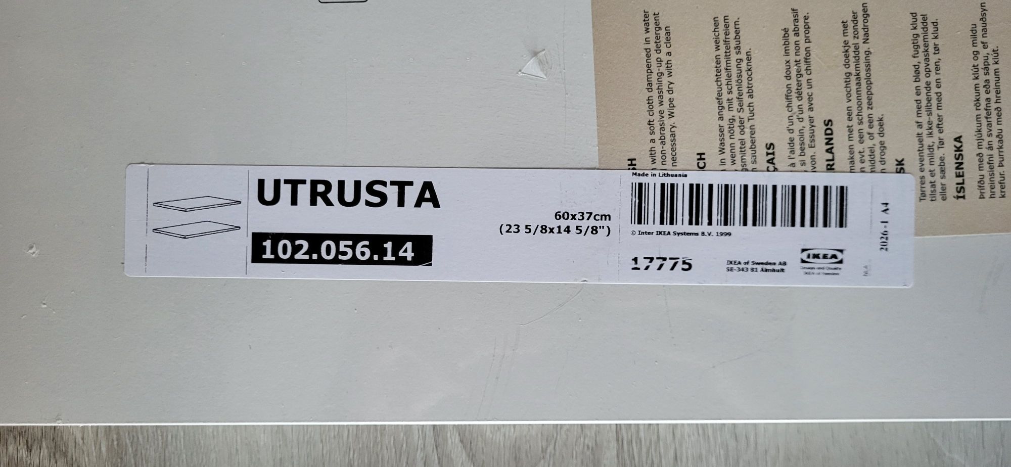 Ikea Utrusta 2 półki białe