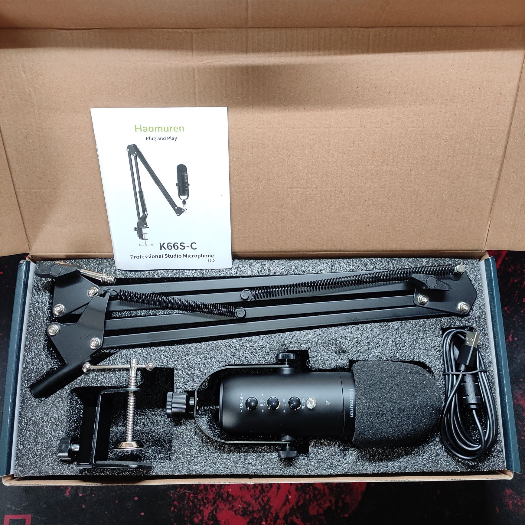 Микрофон Haomuren K66S-C ZealSound K66S-C USB-микрофон, конденсаторный