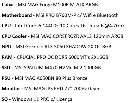 Computador + Monitor Novo C/ Garantia