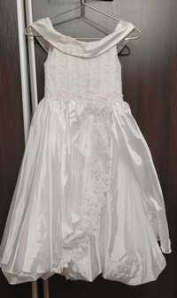 Нарядна біла сукня, плаття бальне дитяче