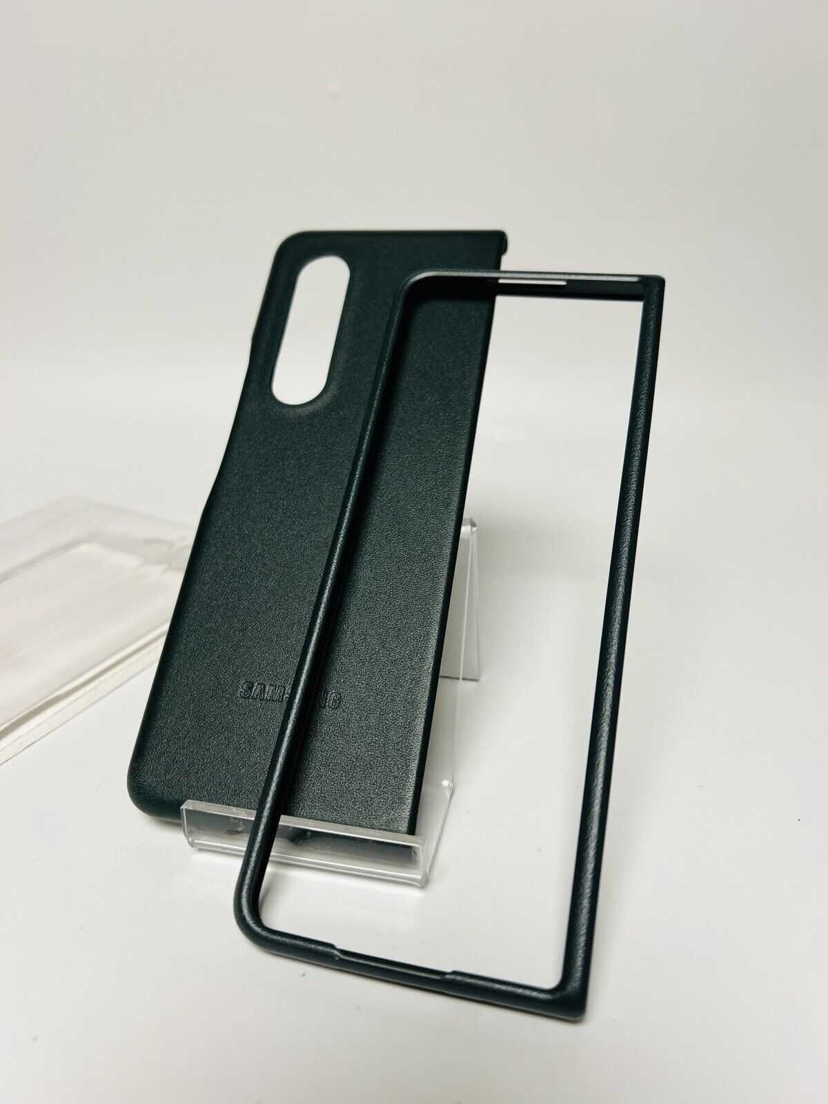 Оригинальный чехол книжка Samsung Z Fold 3 5G Leather Cover Черный