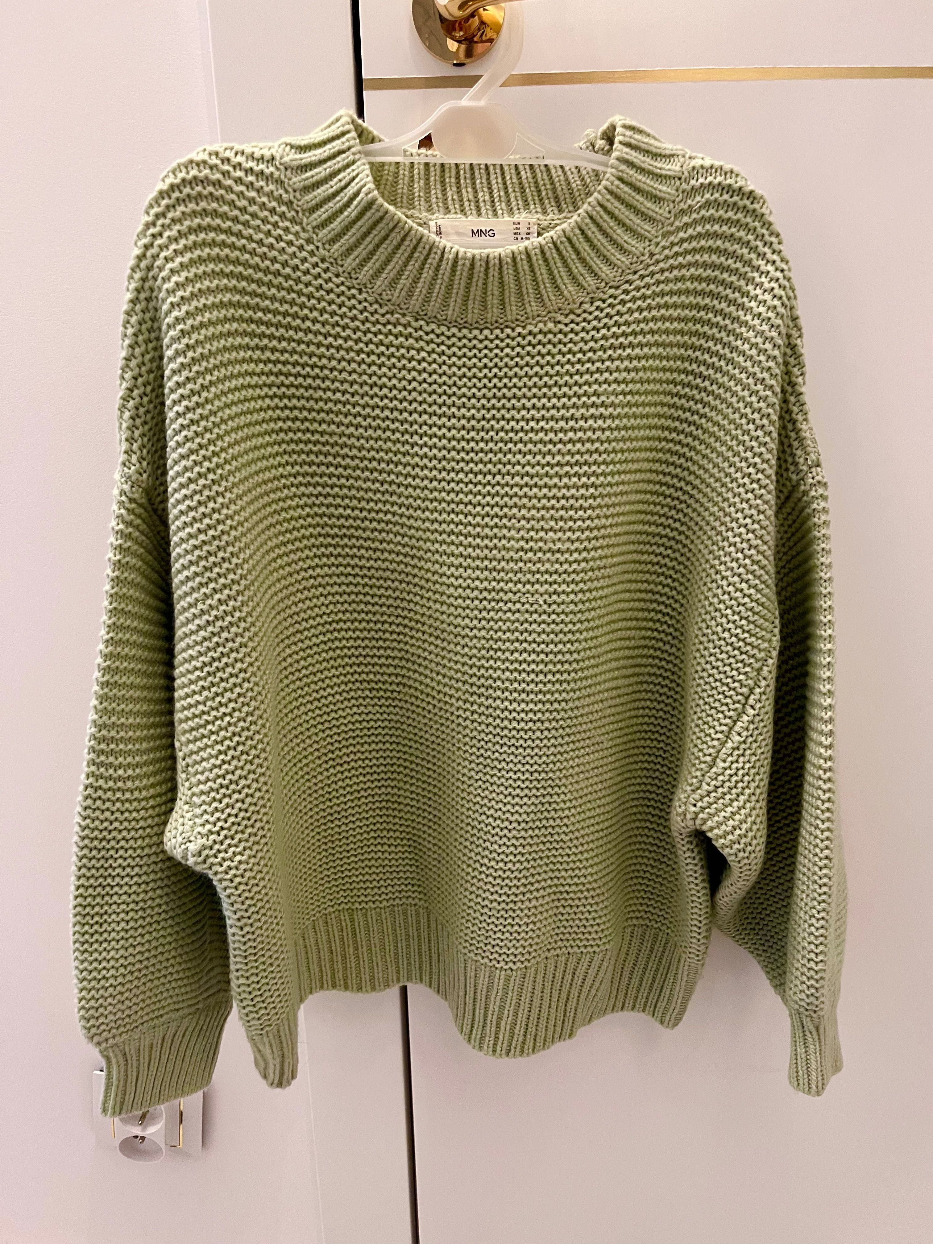 Zielony sweter Mango, rozm. XS, nowy