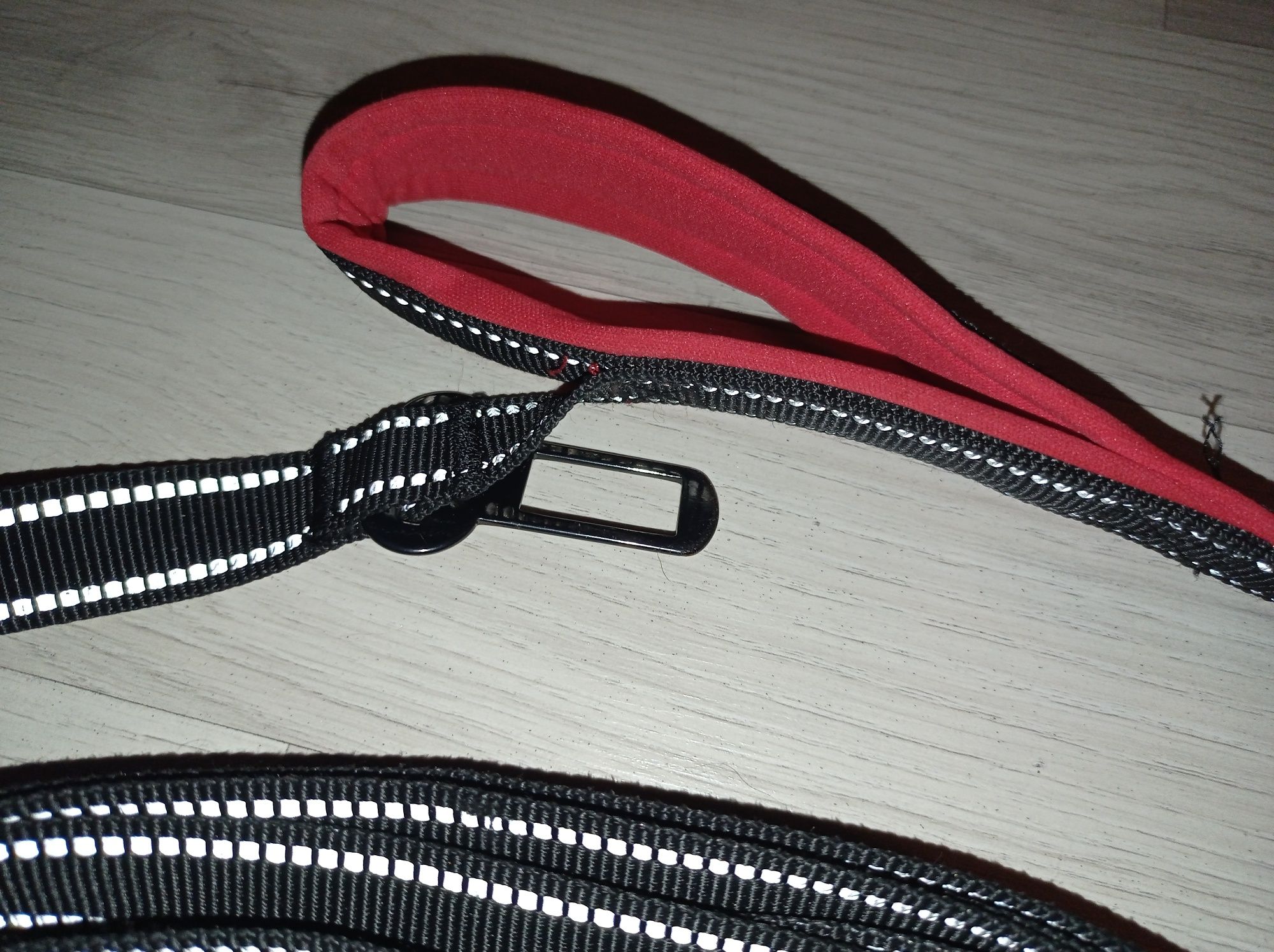 Smycz treningowa Mozos 5m odblaskowa z 2 uchwytami nowa+szelki