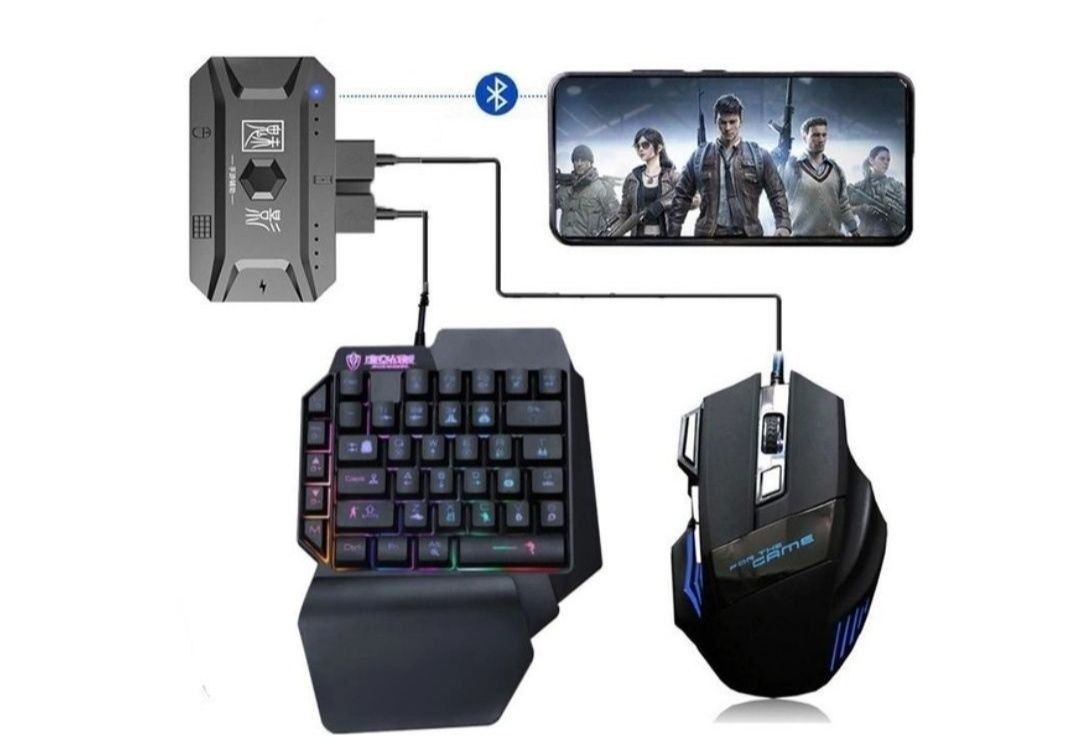 Геймпад - адаптер з ігровою клавіатурою і мишкою для мобільних з МТК