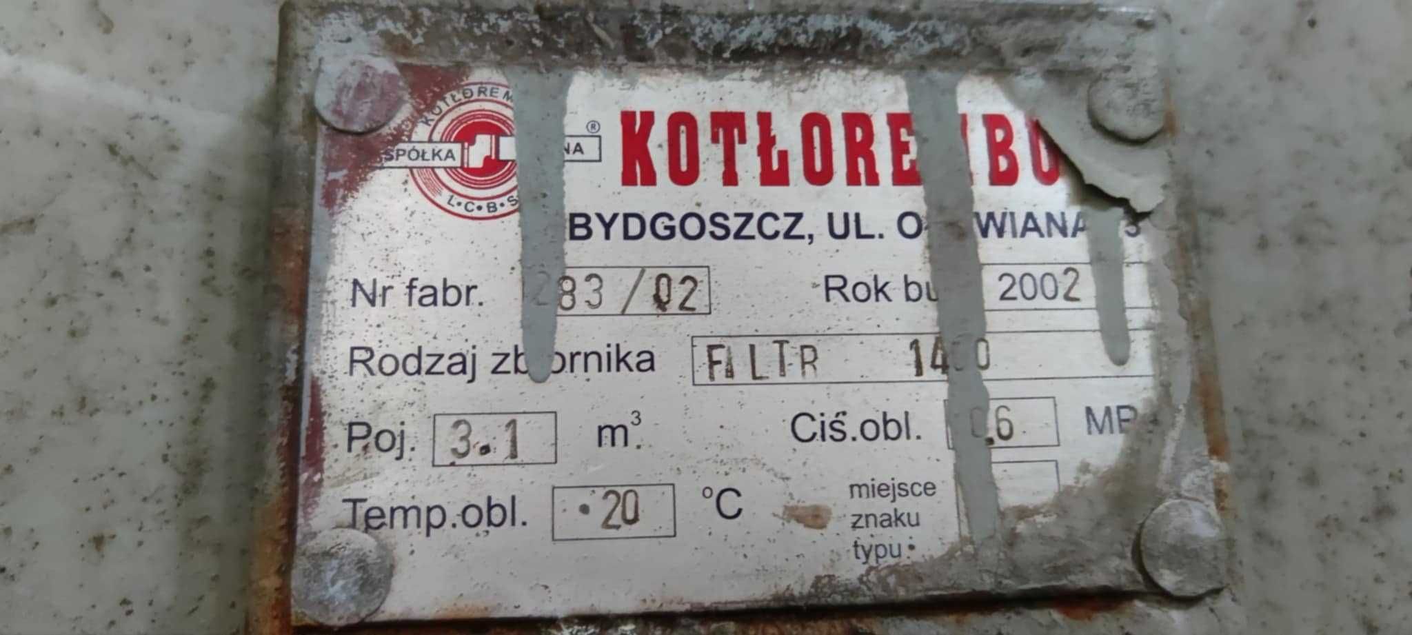 Zbiornik stalowy ciśnieniowy filtr odżelaziacz bufor asenizacjia 3.1m3