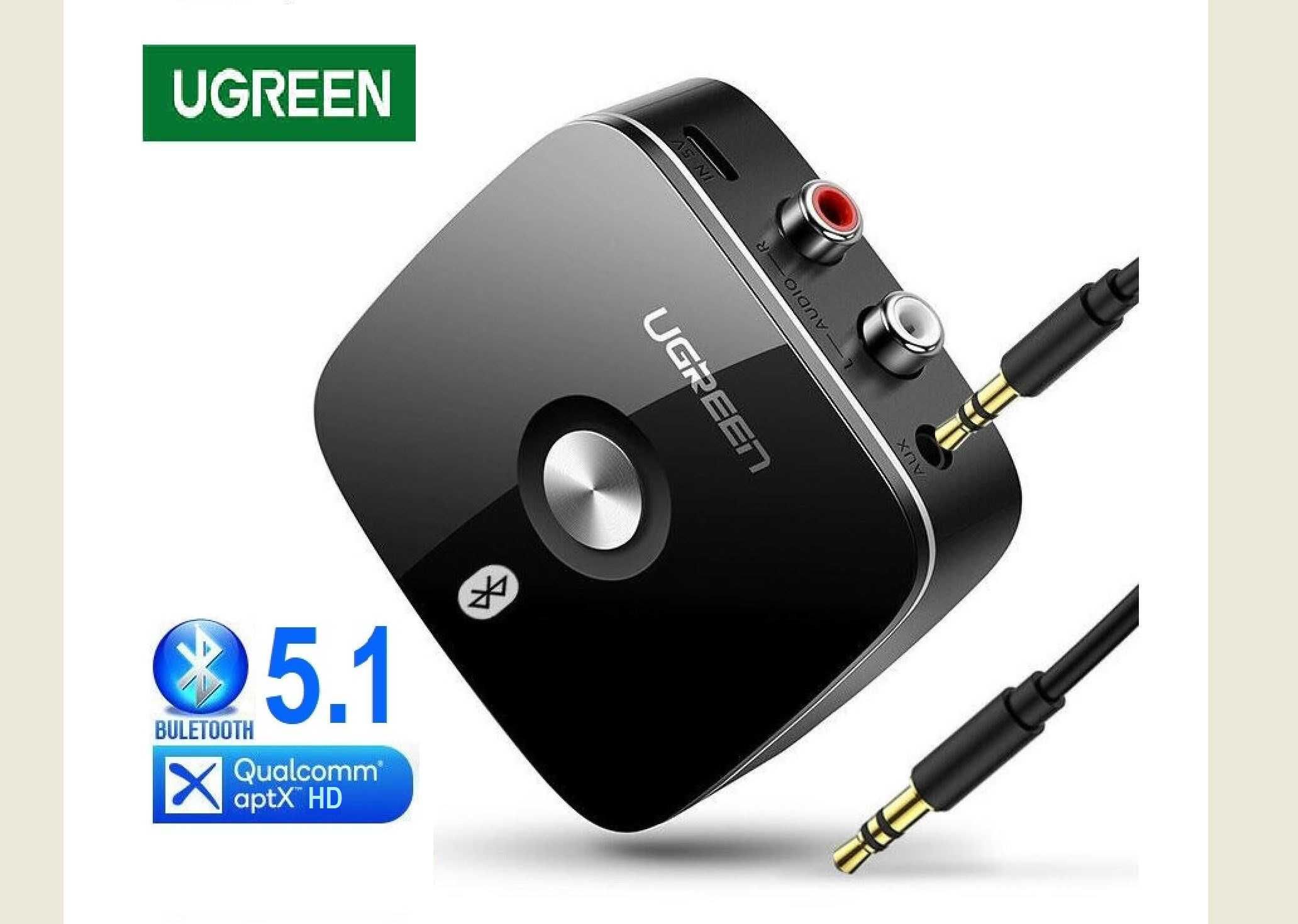 UGREEN Bluetooth 5.1 AptX HiFi приймач ресивер RCA тюльпани + AUX