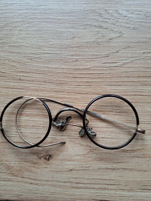 Stare okulary przedwojenne  binokle pozłacane