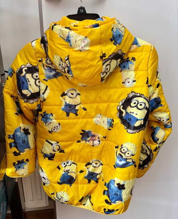 Kurtka chłopięca  MINIONKI  z kapturem i kieszeniami 122 128, 134