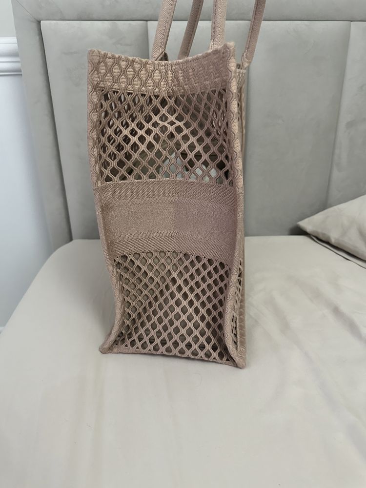 Dior canvas torebka koszyk beżowa lato shopper