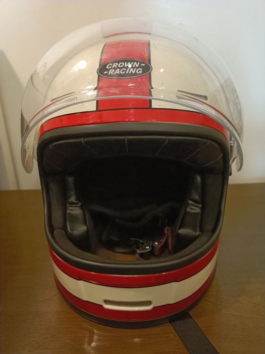 Capacete Vintage Retro viseira Bubble - XL