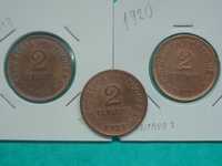 1106 - República: Trio 2 centavos 1918, 1920  e 1921 Bz., por 35,00