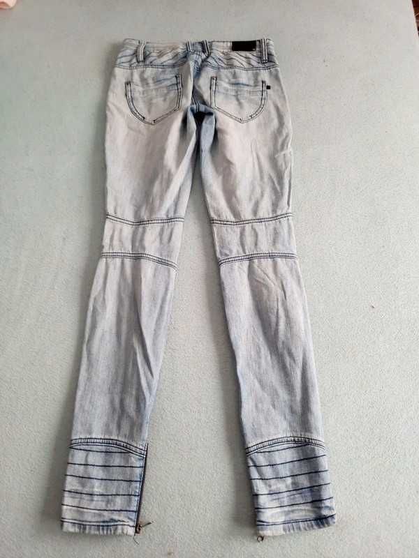 BEZ WAD Spodnie jeansy jeansowe Sister Point S/36 ciekawe detale #385