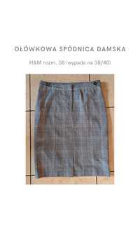 Ołówkowa spódnica damska H&M rozm. 38 (wypada na 38/40)