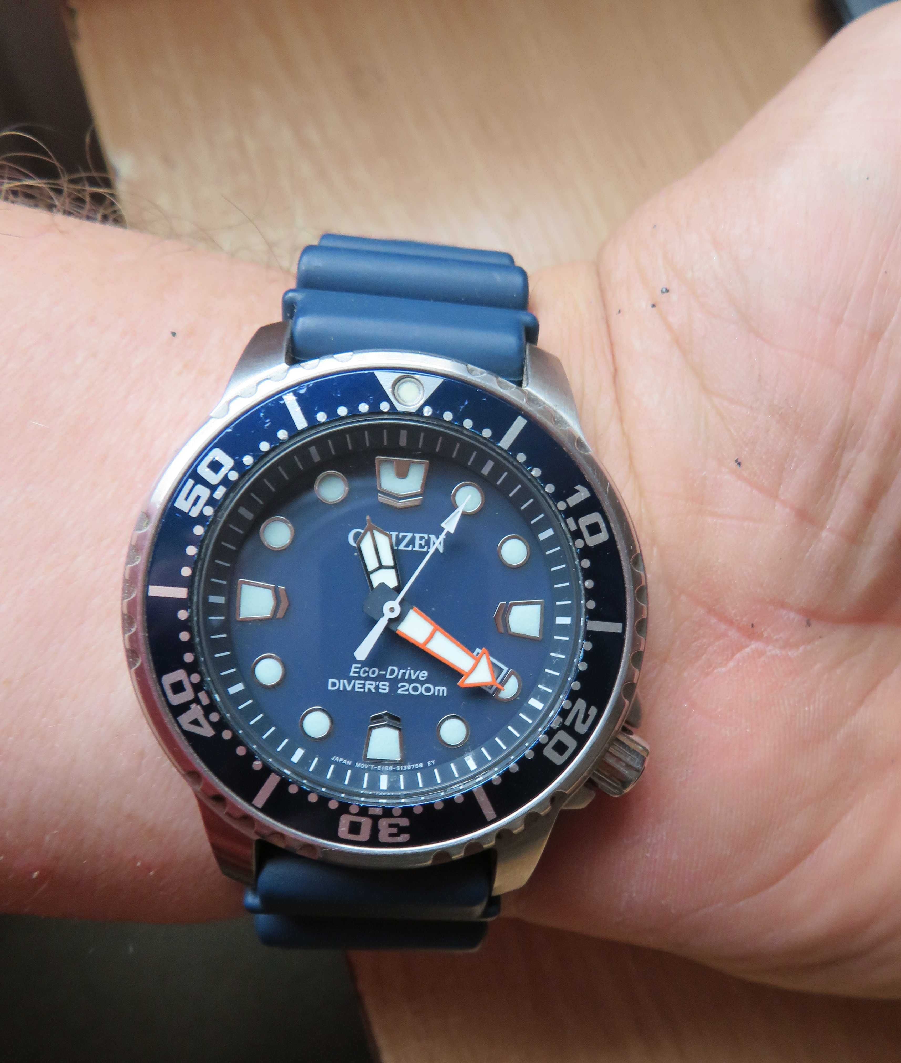 zegarek diver citizen eco drive  200 m  44mm