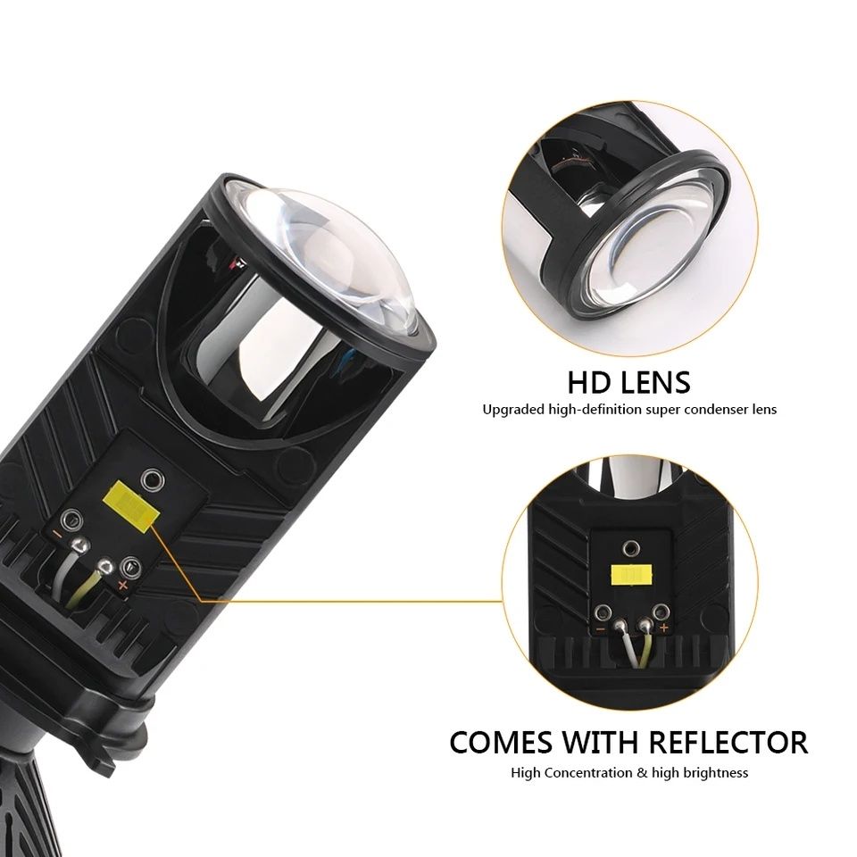 Світлодіодні білед лінзи H4 Led Y6D 80W 12-24V Y9D H/L