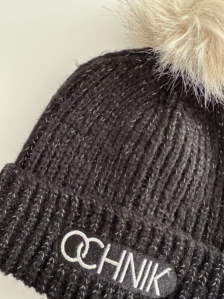 Zimowa Czapka Ochnik Z pomponem Ciepła Beanie