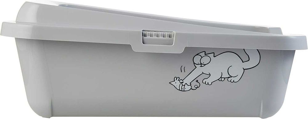 лоток котячий туалет Simon's Cat 51756, 43 см x 32 см x 13 см, сірий