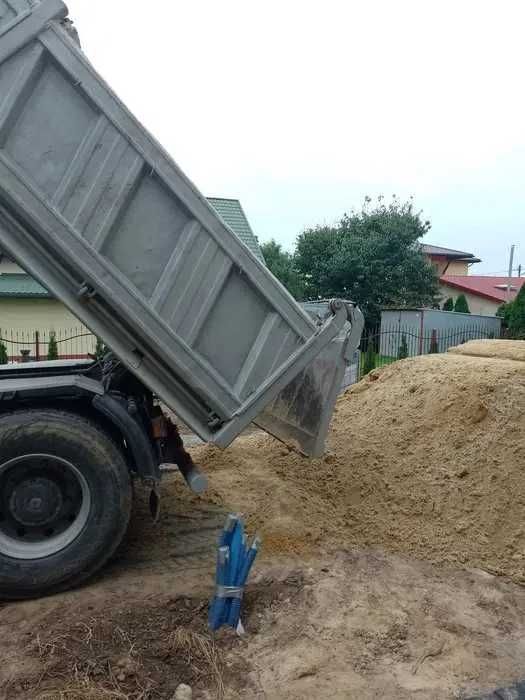 Usługi transportowe materiałów sypkich piasek, żwir, ziemia, beton