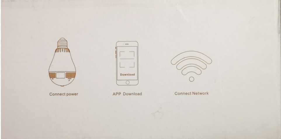 Kamera WIFI Szpiegowska w żarówce E27 360 stopni