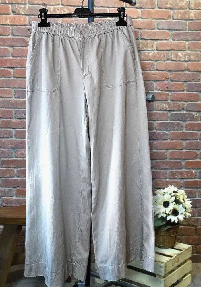 Широкие серо-голубые брюки с высокой посадкой George, р. L/XL